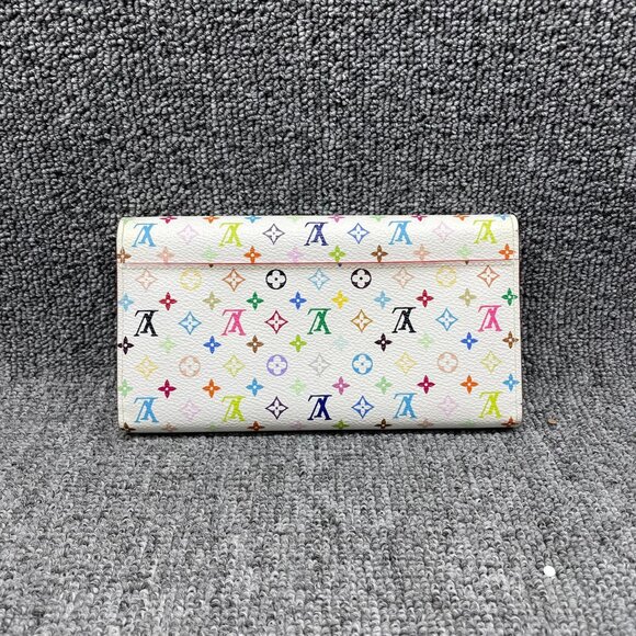 100% Authentic Louis Vuitton Sarah Multicolor Monogram Canvas Wallet - Picture 2 of 10